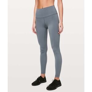 Lululemon Align Pant 28" Nulu High Rise Pull On Tight Leggings Steam Blue 2